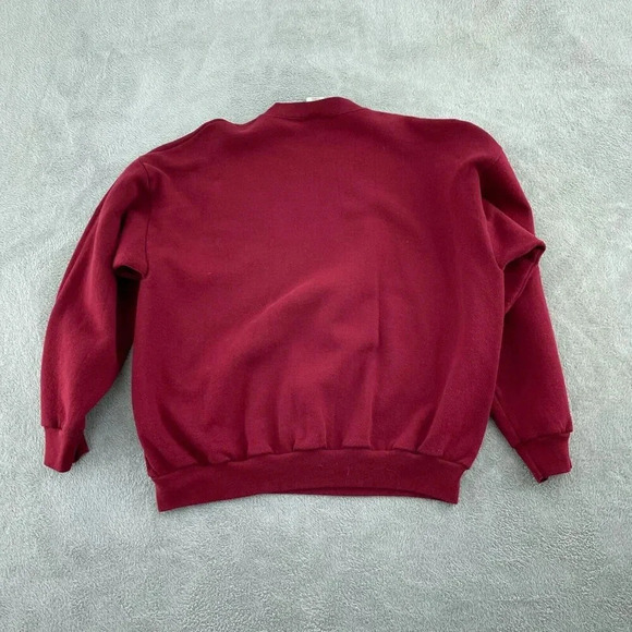 Vintage Logo 7 Red Crewneck Sweatshirt X-Large 3185 - Picture 2 of 8